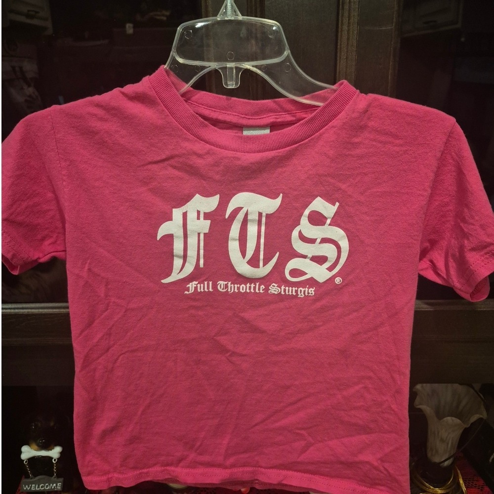 Full Throttle Sturgis Gildan FTS Pink Sturgis Skull Biker Motorcycle Tee‎ XS 190 - Picture 2 of 7